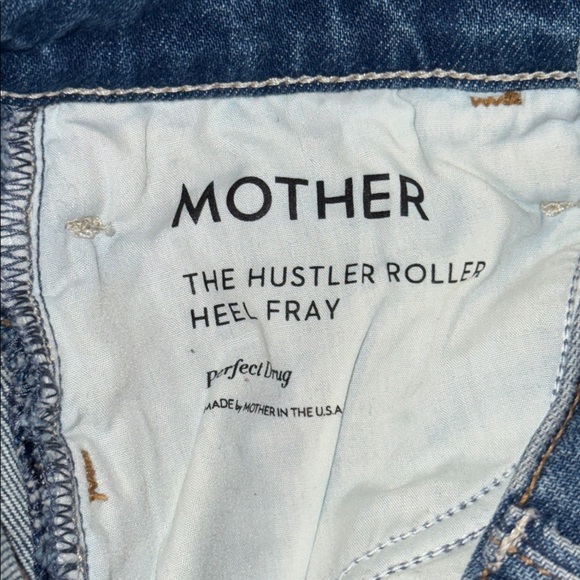 Mother Superior Size 26 The Hustler Roller Heel Fray Jeans In Wash Perfect Drug - Picture 10 of 16